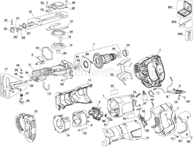 Part Location Diagram of 629648-00 DeWALT Cord Protector
